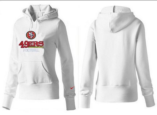 Women's San Francisco 49ers Authentic Logo Pullover Hoodie White