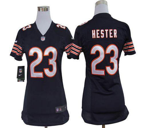  Bears #23 Devin Hester Navy Blue Team Color Women's Stitched NFL Elite Jersey