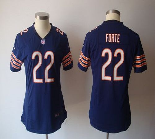  Bears #22 Matt Forte Navy Blue Team Color Women's NFL Game Jersey