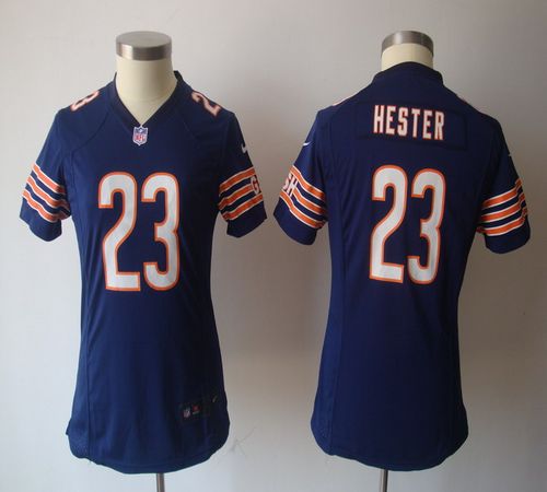  Bears #23 Devin Hester Navy Blue Team Color Women's NFL Game Jersey
