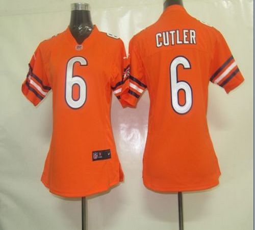  Bears #6 Jay Cutler Orange Alternate Women's Stitched NFL Elite Jersey