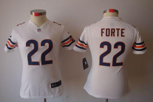  Bears #22 Matt Forte White Women's Stitched NFL Limited Jersey