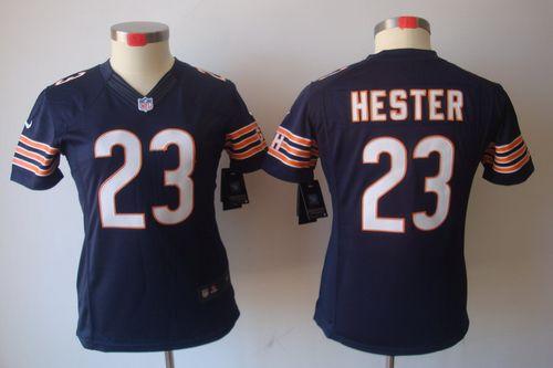  Bears #23 Devin Hester Navy Blue Team Color Women's Stitched NFL Limited Jersey