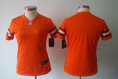  Bears Blank Orange Alternate Women's Stitched NFL Limited Jersey