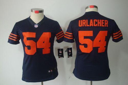  Bears #54 Brian Urlacher Navy Blue Women's 1940s Throwback Stitched NFL Limited Jersey