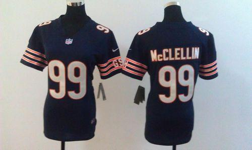  Bears #99 Shea McClellin Navy Blue Team Color Women's Stitched NFL Elite Jersey