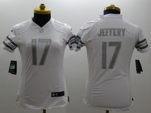  Bears #17 Alshon Jeffery White Women's Stitched NFL Limited Platinum Jersey