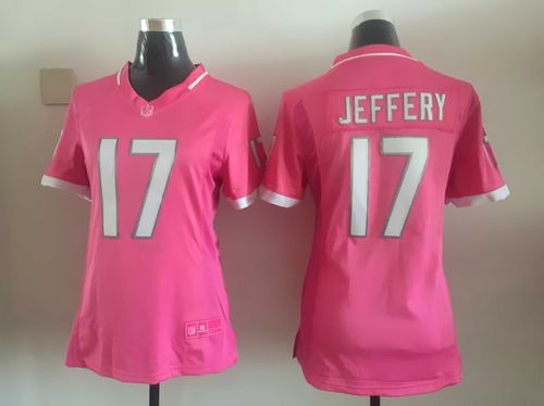  Bears #17 Alshon Jeffery Pink Women's Stitched NFL Elite Bubble Gum Jersey