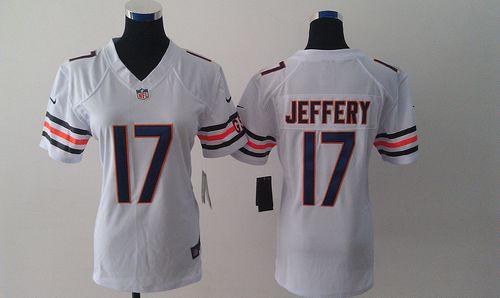  Bears #17 Alshon Jeffery White Women's Stitched NFL Limited Jersey