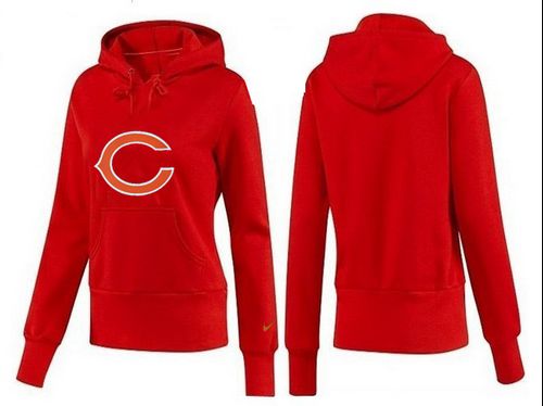 Women's Chicago Bears Logo Pullover Hoodie Red