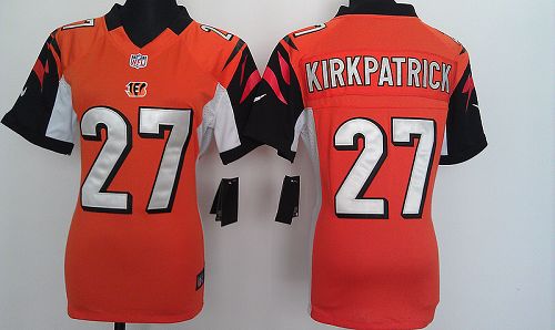  Bengals #27 Dre Kirkpatrick Orange Alternate Women's Stitched NFL Elite Jersey