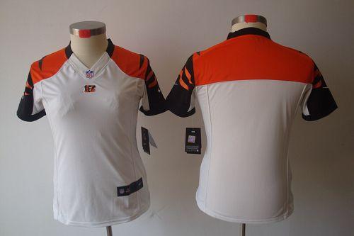 Bengals Blank White Women's Stitched NFL Limited Jersey