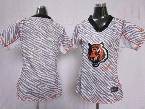  Bengals Blank Zebra Women's Stitched NFL Elite Jersey