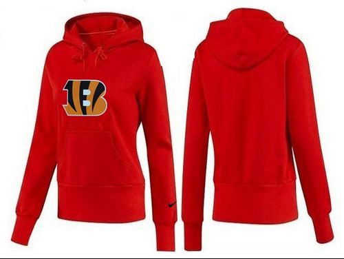 Women's Cincinnati Bengals Logo Pullover Hoodie Red