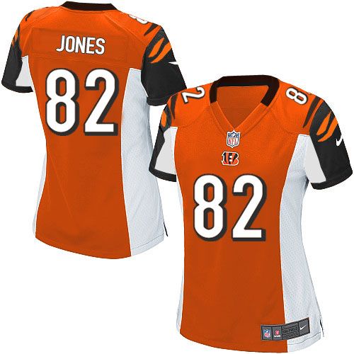  Bengals #82 Marvin Jones Orange Alternate Women's Stitched NFL Elite Jersey
