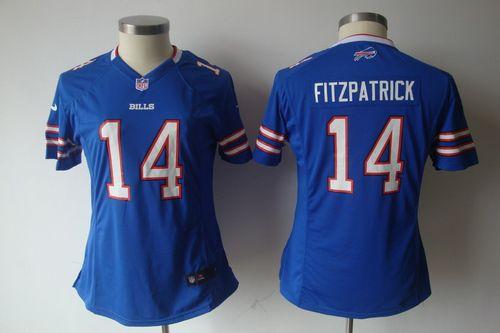  Bills #14 Ryan Fitzpatrick Royal Blue Team Color Women's NFL Game Jersey