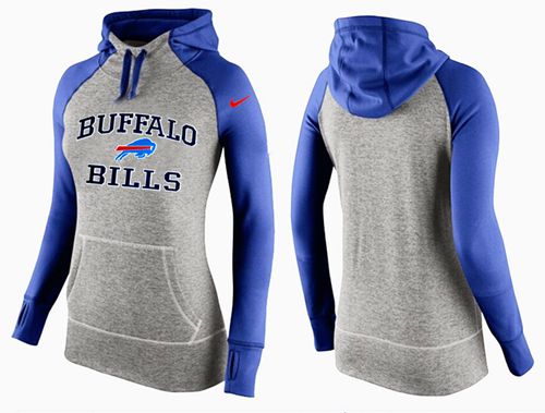 Women's  Buffalo Bills Performance Hoodie Grey & Blue_2