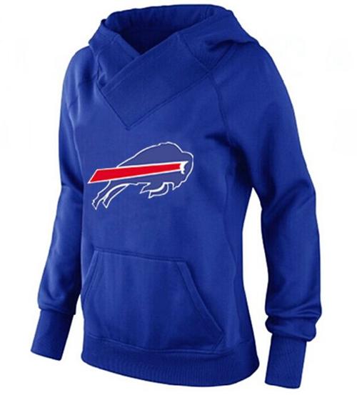 Women's Buffalo Bills Logo Pullover Hoodie Blue