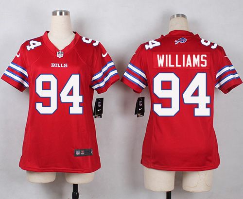  Bills #94 Mario Williams Red Women's Stitched NFL Limited Rush Jersey