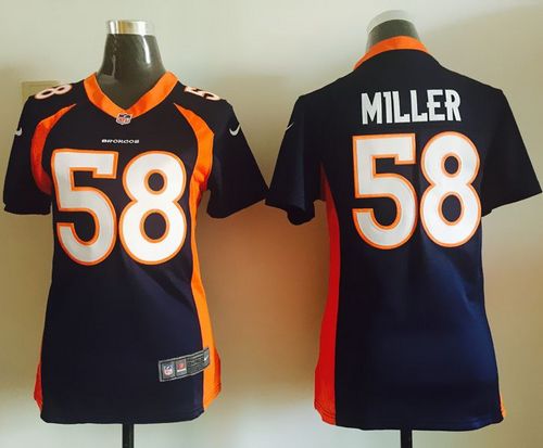  Broncos #58 Von Miller Blue Alternate Women's Stitched NFL Elite Jersey
