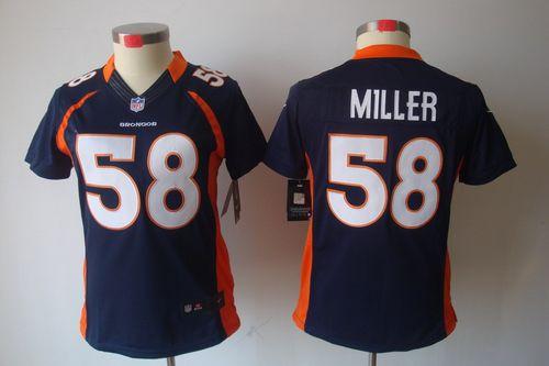  Broncos #58 Von Miller Blue Alternate Women's Stitched NFL Limited Jersey