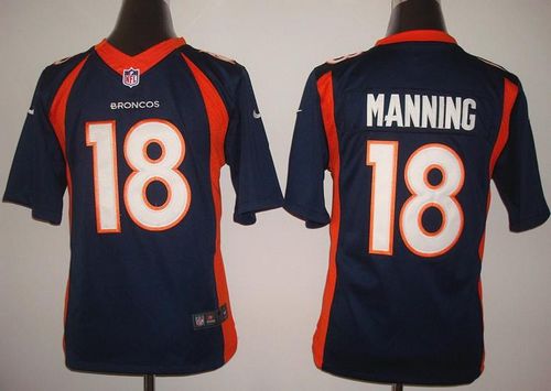  Broncos #18 Peyton Manning Blue Alternate Women's Stitched NFL New Limited Jersey