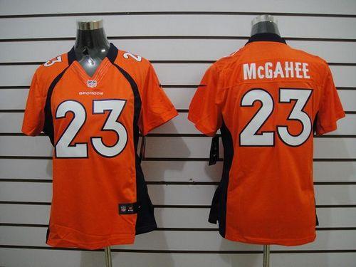  Broncos #23 Willis McGahee Orange Team Color Women's Stitched NFL Limited Jersey