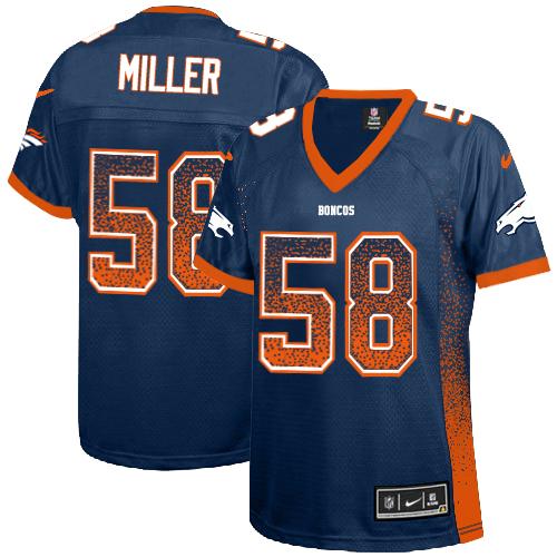  Broncos #58 Von Miller Blue Alternate Women's Stitched NFL Elite Drift Fashion Jersey