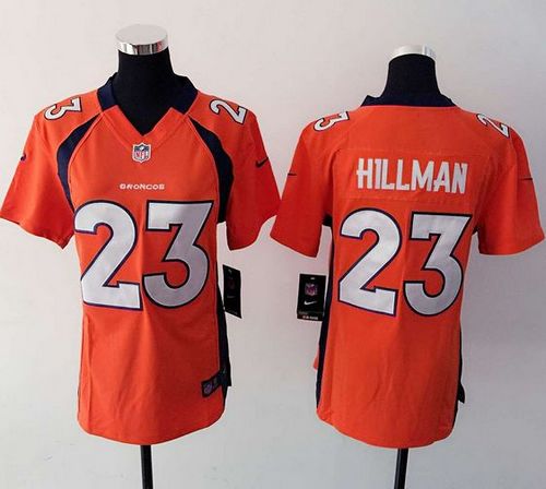  Broncos #23 Ronnie Hillman Orange Team Color Women's Stitched NFL Elite Jersey
