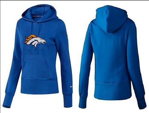 Women's Denver Broncos Logo Pullover Hoodie Blue