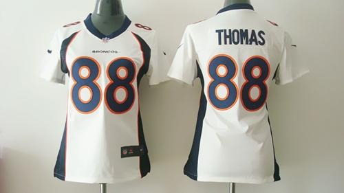  Broncos #88 Demaryius Thomas White Women's Stitched NFL New Elite Jersey