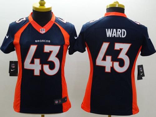  Broncos #43 T.J. Ward Blue Alternate Women's Stitched NFL New Limited Jersey