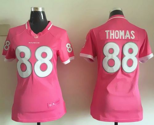  Broncos #88 Demaryius Thomas Pink Women's Stitched NFL Elite Bubble Gum Jersey