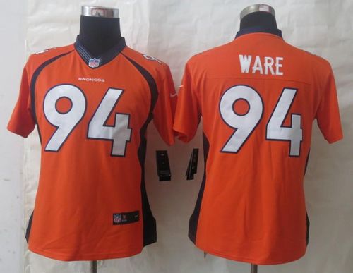  Broncos #94 DeMarcus Ware Orange Team Color Women's Stitched NFL New Limited Jersey