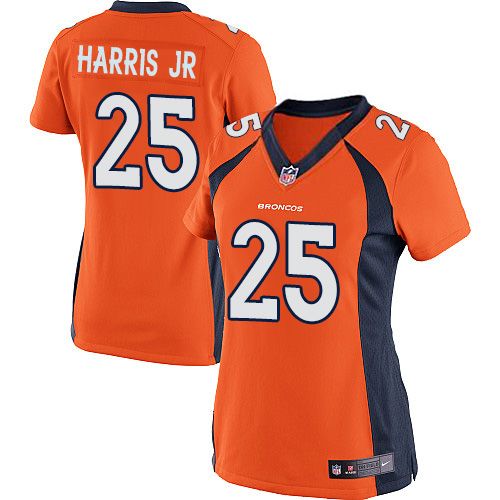  Broncos #25 Chris Harris Jr Orange Team Color Women's Stitched NFL New Elite Jersey
