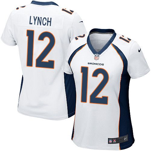  Broncos #12 Paxton Lynch White Women's Stitched NFL New Elite Jersey