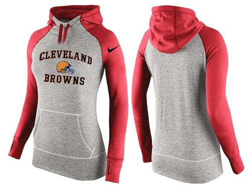Women's  Cleveland Browns Performance Hoodie Grey & Red_2