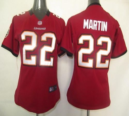  Buccaneers #22 Doug Martin Red Team Color Women's Stitched NFL Elite Jersey
