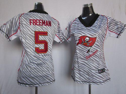  Buccaneers #5 Josh Freeman Zebra Women's Stitched NFL Elite Jersey