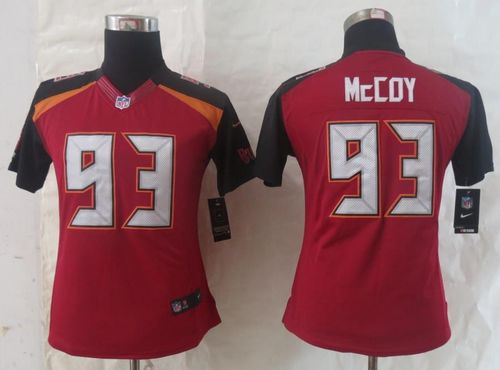  Buccaneers #93 Gerald McCoy Red Team Color Women's Stitched NFL New Limited Jersey