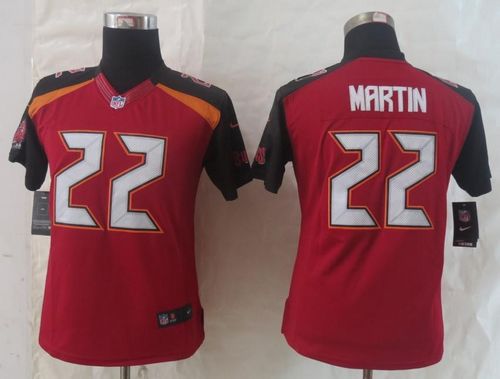  Buccaneers #22 Doug Martin Red Team Color Women's Stitched NFL New Limited Jersey