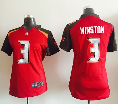  Buccaneers #3 Jameis Winston Red Team Color Women's Stitched NFL New Elite Jersey