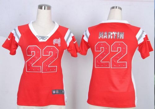  Buccaneers #22 Doug Martin Red Team Color Women's Stitched NFL Elite Draft Him Shimmer Jersey