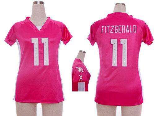  Cardinals #11 Larry Fitzgerald Pink Draft Him Name & Number Top Women's Stitched NFL Elite Jersey