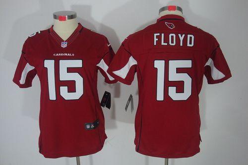  Cardinals #15 Michael Floyd Red Team Color Women's Stitched NFL Limited Jersey