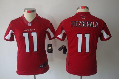  Cardinals #11 Larry Fitzgerald Red Team Color Women's Stitched NFL Limited Jersey
