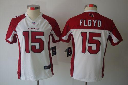  Cardinals #15 Michael Floyd White Women's Stitched NFL Limited Jersey