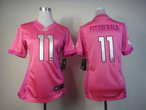  Cardinals #11 Larry Fitzgerald Pink Women's Be Luv'd Stitched NFL Elite Jersey