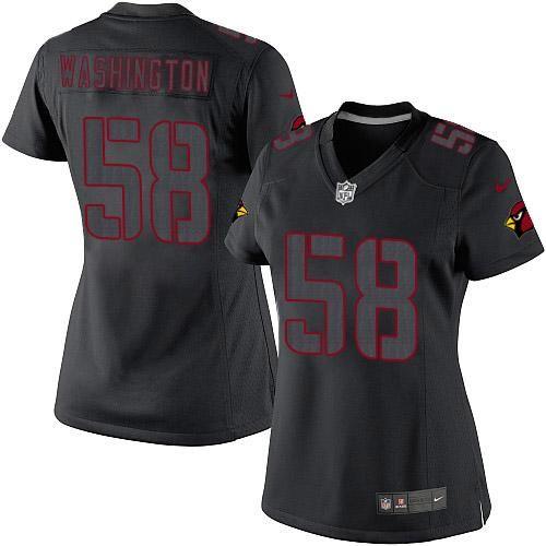  Cardinals #58 Daryl Washington Black Impact Women's Stitched NFL Limited Jersey