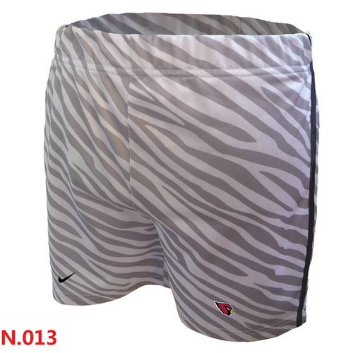 Women's  NFL Arizona Cardinals Embroidered Team Logo Zebra Stripes Shorts